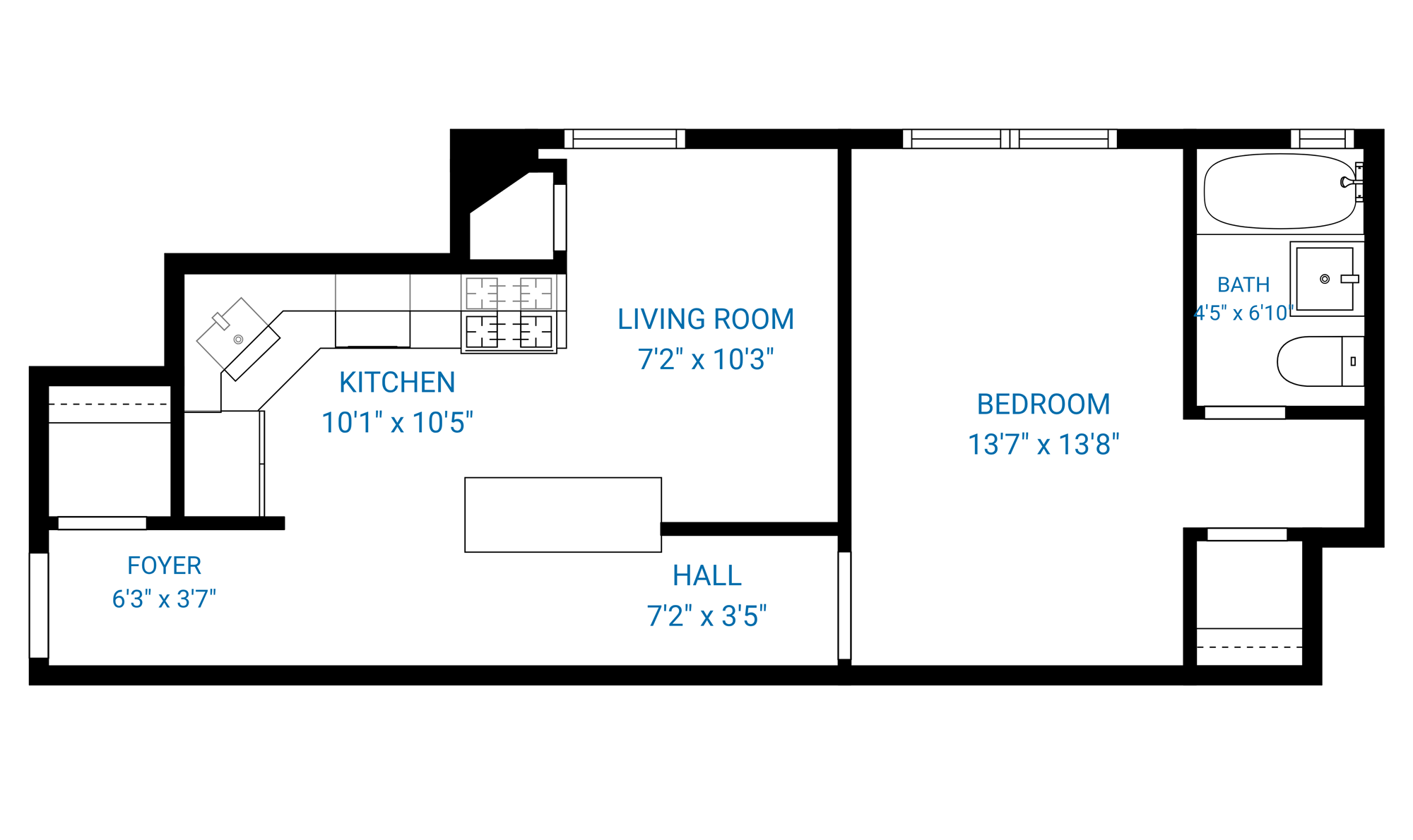Floor plan of 55-23 31st Avenue #4H